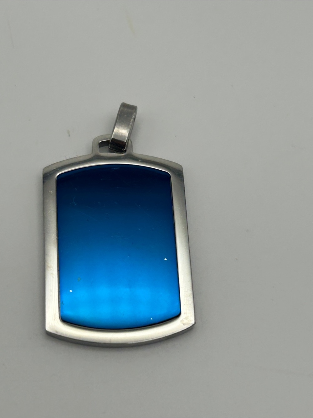 Van Heusen Blue Stainless Steel Dog Tag Pendant